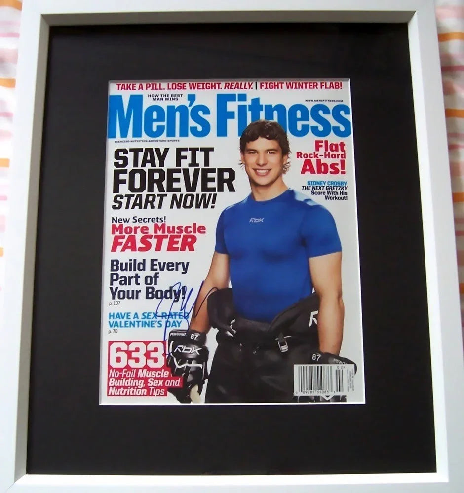 Sidney Crosby signed 2008 Men’s Fitness cover framed JSA Penguins - AutographsForSale.com