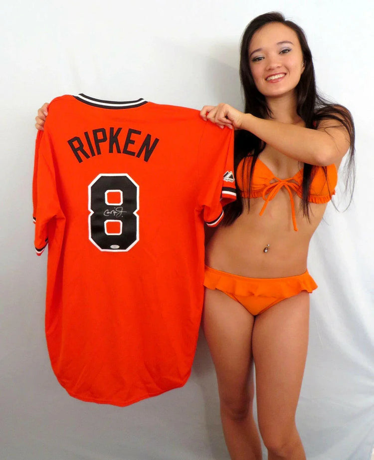 Cal Ripken autographed 1991 Baltimore Orioles orange Majestic throwback jersey (Ironclad) - AutographsForSale.com