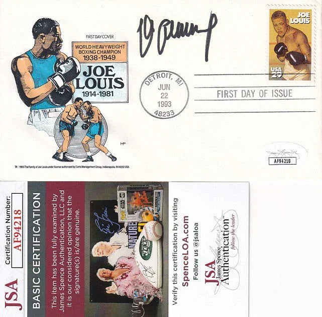 Max Schmeling signed Boxing Greats cachet 1993 Joe Louis 1st Day cover JSA - AutographsForSale.com