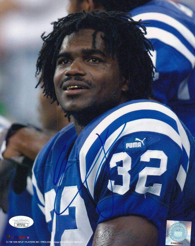 Edgerrin James autographed Indianapolis Colts 8x10 photo JSA - AutographsForSale.com