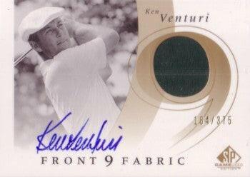 Ken Venturi certified signed 2002 SP golf Front 9 Fabric Worn Shirt card - AutographsForSale.com