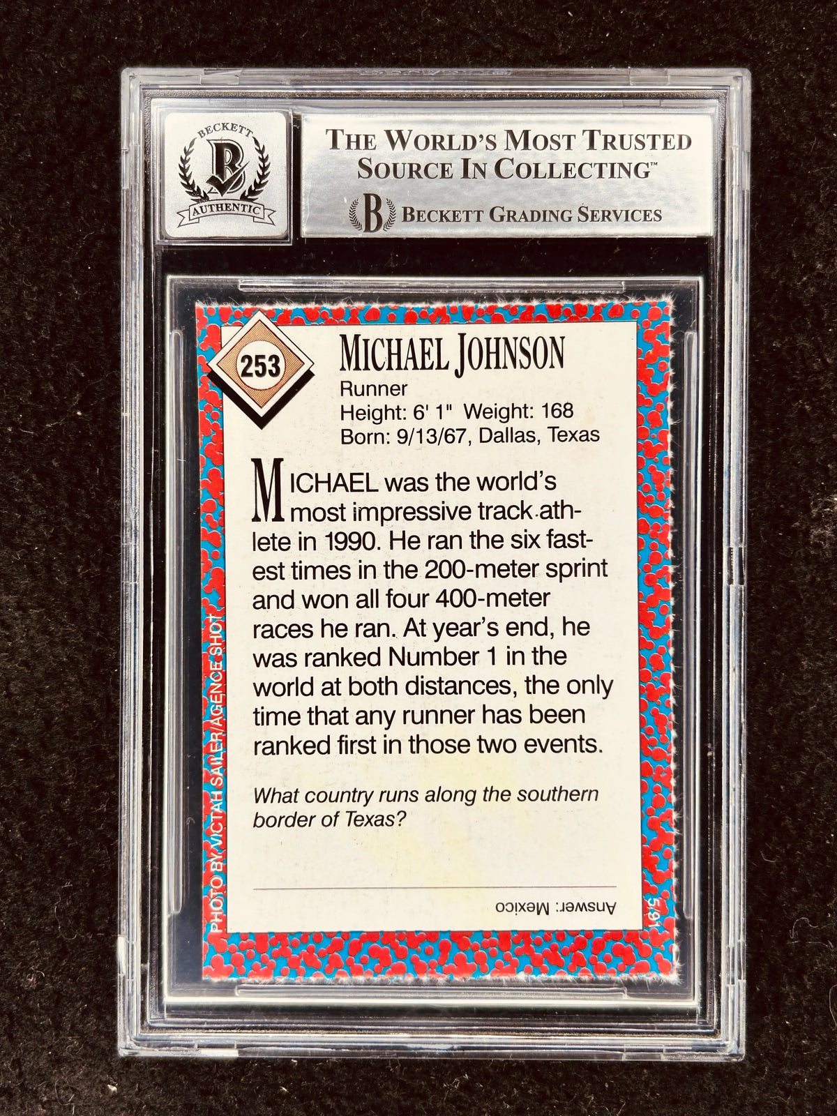 Michael Johnson autographed 1991 Sports Illustrated for Kids Rookie Card BAS graded 9 - AutographsForSale.com