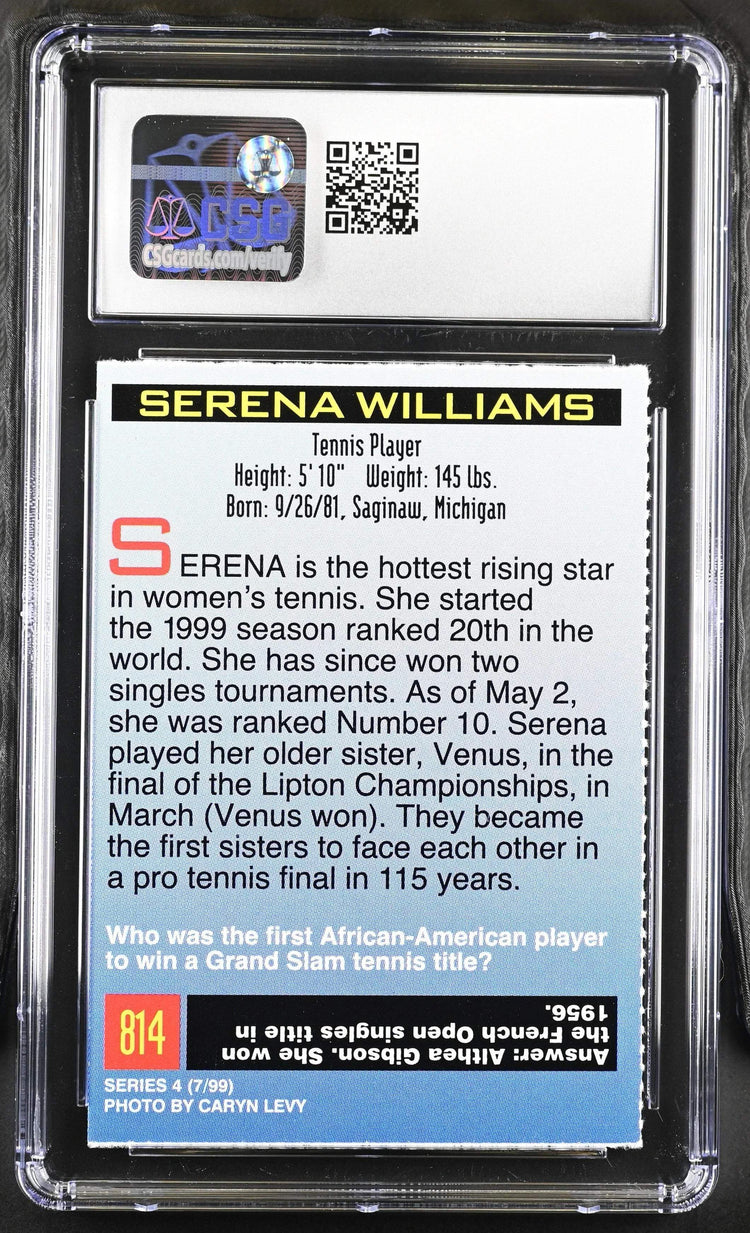 Serena Williams 1999 Sports Illustrated for Kids tennis Rookie Card CSG Graded 5.5 - AutographsForSale.com