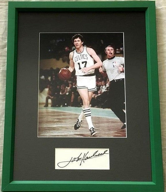 John Havlicek autograph framed Boston Celtics 8x10 photo JSA - AutographsForSale.com