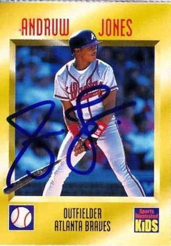 Andruw Jones signed Atlanta Braves 1997 SI for Kids card - AutographsForSale.com
