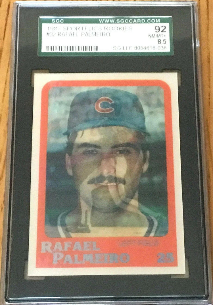 Rafael Palmeiro 1987 Sportflics Rookies Rookie Card Graded SGC 92 NrMt-Mt - AutographsForSale.com