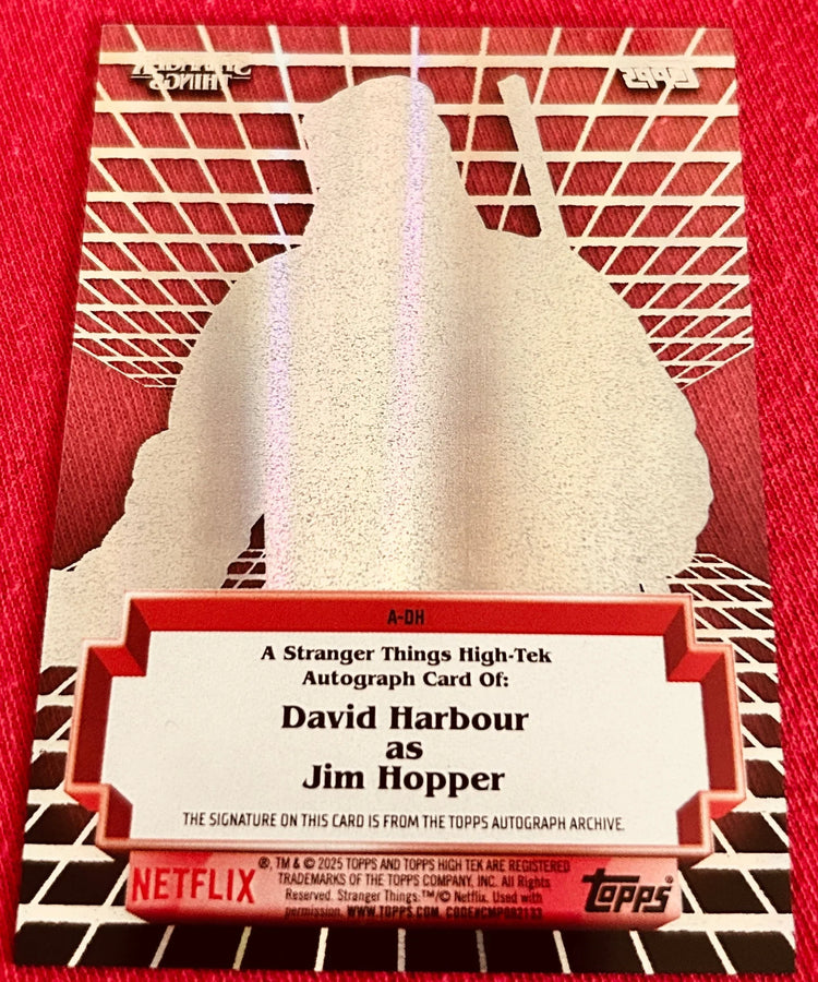 David Harbour certified signed Stranger Things 2025 Topps High-Tek card - AutographsForSale.com