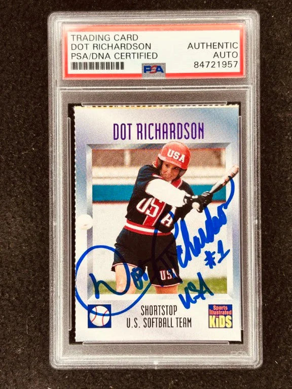 Dot Richardson signed 1996 SI for Kids softball RC PSA/DNA slab - AutographsForSale.com