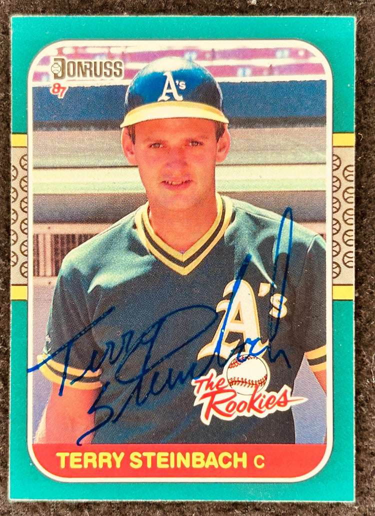 Terry Steinbach signed Oakland A’s 1987 Donruss Rookies card - AutographsForSale.com