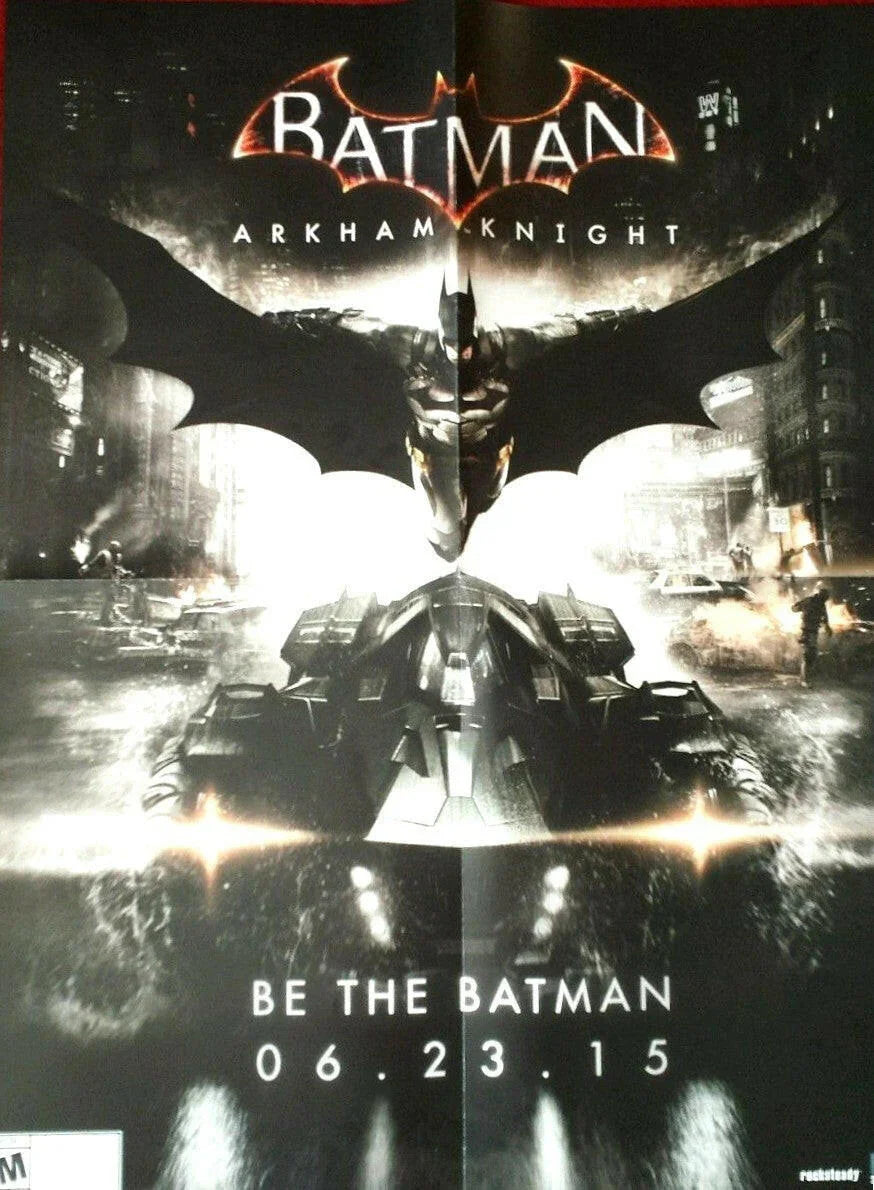 Batman Arkham Knight 2015 SDCC 2 Sided 18x24 poster - AutographsForSale.com