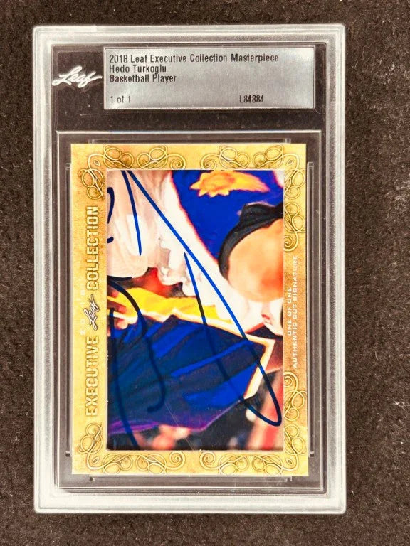 Hedo Turkoglu 2018 Leaf Masterpiece Cut Signature certified signed card 1/1 JSA Orlando Magic - AutographsForSale.com