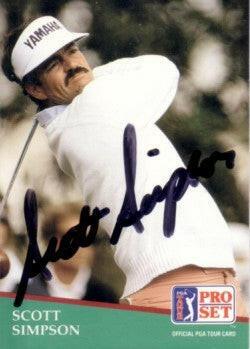 Scott Simpson autographed 1991 Pro Set golf card - AutographsForSale.com