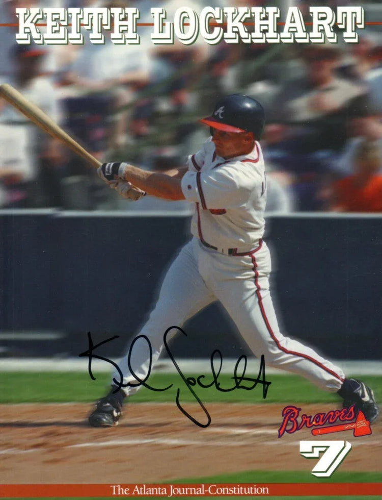 Keith Lockhart signed 1999 Atlanta Braves 8x11 photo card - AutographsForSale.com