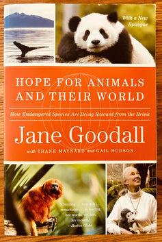 Jane Goodall autographed Hope for Animals paperback book JSA - AutographsForSale.com