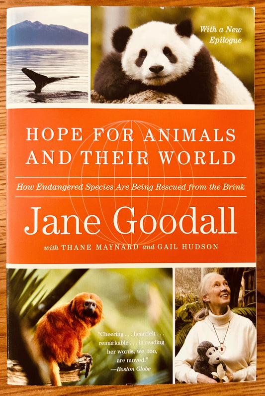 Jane Goodall autographed Hope for Animals paperback book JSA - AutographsForSale.com