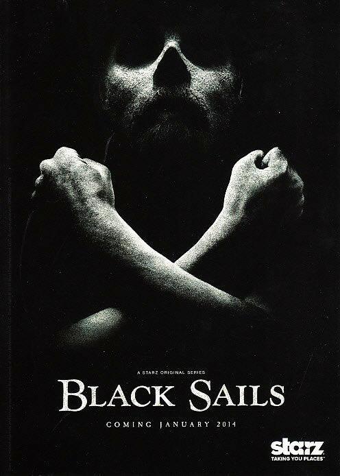 Black Sails 2013 SDCC 5x7 Starz promo card & Button Pin - AutographsForSale.com