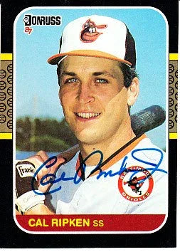 Cal Ripken autographed Baltimore Orioles 1987 Donruss card BAS slabbed - AutographsForSale.com