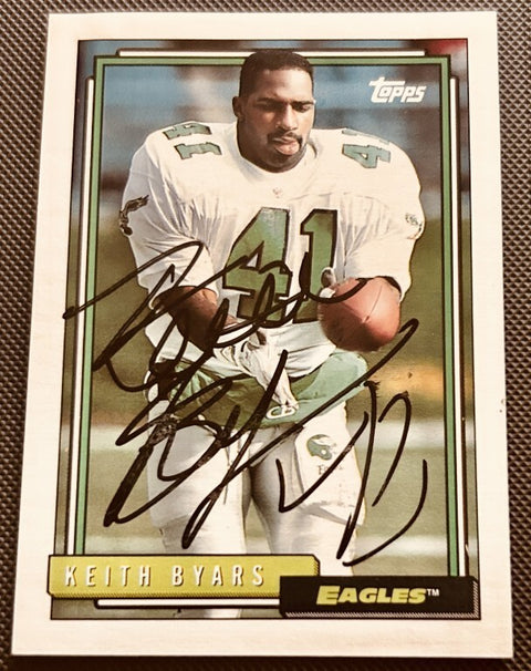Keith Byars signed Philadelphia Eagles 1992 Topps NFL football card - AutographsForSale.com