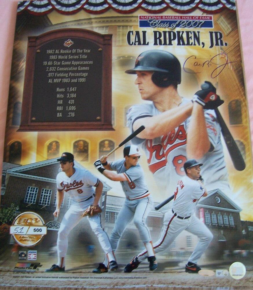 Cal Ripken signed Orioles 16x20 Hall of Fame poster or photo MLB Hologram - AutographsForSale.com