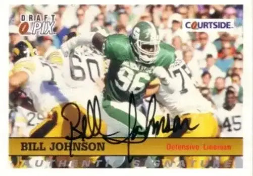 Bill Johnson certified signed Michigan St Spartans 1992 Courtside card - AutographsForSale.com