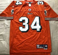 Ricky Williams Miami Dolphins Reebok orange stitched LARGE jersey NEW - AutographsForSale.com