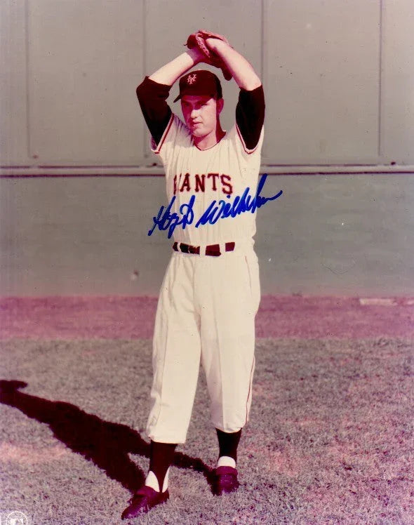 Hoyt Wilhelm autographed New York Giants 8x10 photo - AutographsForSale.com