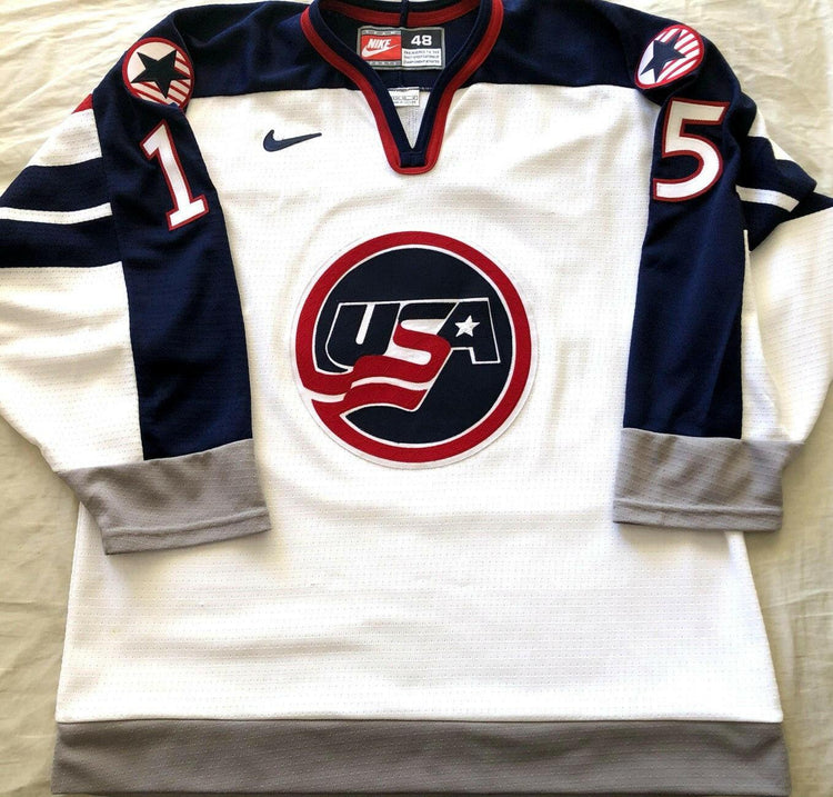 Brett Hull 1998 USA Olympic Hockey Team Nike size 48 jersey - AutographsForSale.com