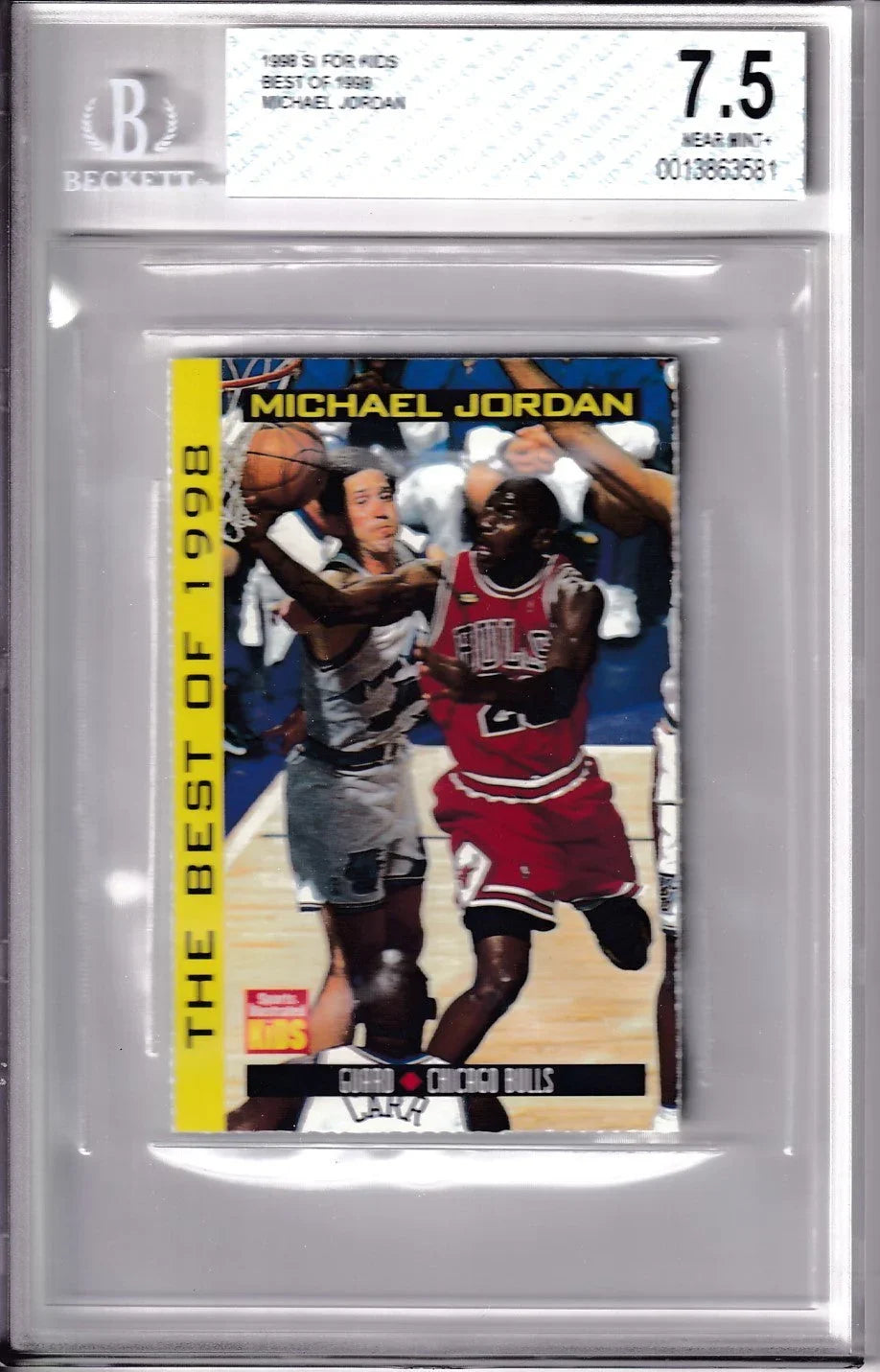 Michael Jordan Chicago Bulls Sports Illustrated for Kids Best of 1998 card Graded BGS 7.5 - AutographsForSale.com