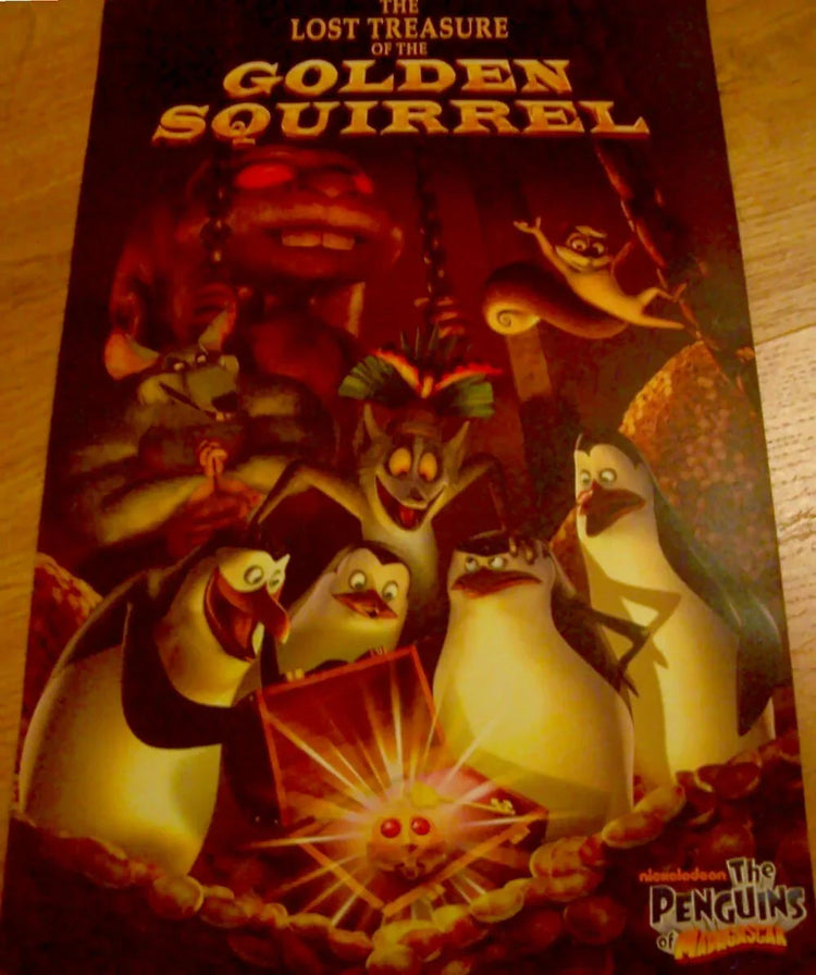 Penguins of Madagascar Lost Treasure of Golden Squirrel 2010 SDCC poster - AutographsForSale.com