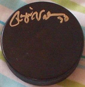 Rogie Vachon (Los Angeles Kings) autographed hockey puck - AutographsForSale.com