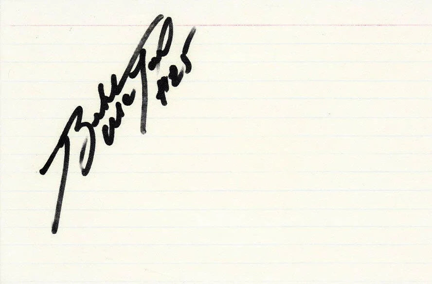Bubba McDowell signed index card Miami Hurricanes Houston Oilers - AutographsForSale.com