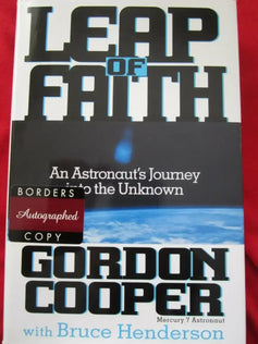 Gordon Cooper autographed Leap of Faith book JSA Mercury 7 - AutographsForSale.com