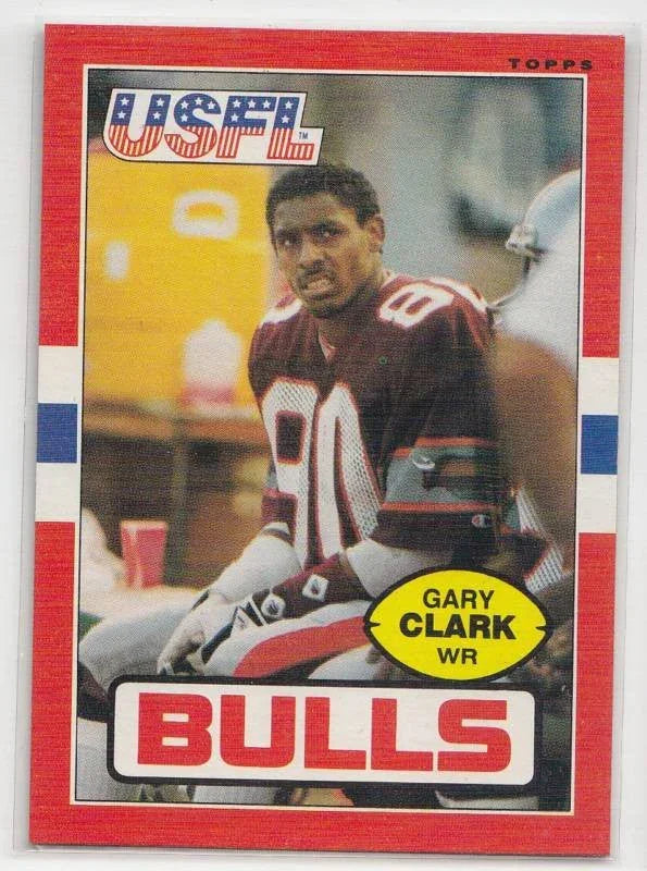 Gary Clark 1985 Topps USFL Rookie Card #49 NrMt-Mt - AutographsForSale.com