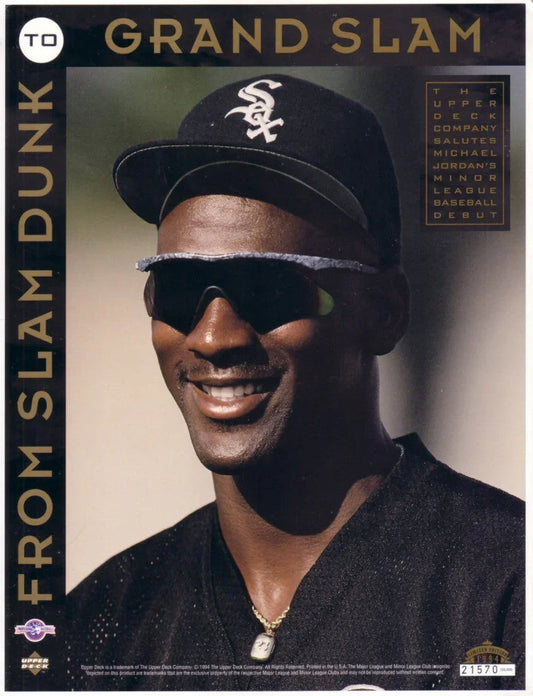 Michael Jordan Slam Dunk to Grand Slam 1994 Upper Deck card sheet White Sox - AutographsForSale.com