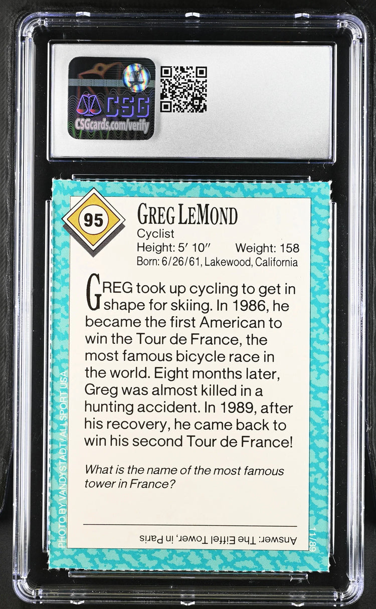 Greg LeMond 1989 SI for Kids cycling RC CSG 9 MT - AutographsForSale.com