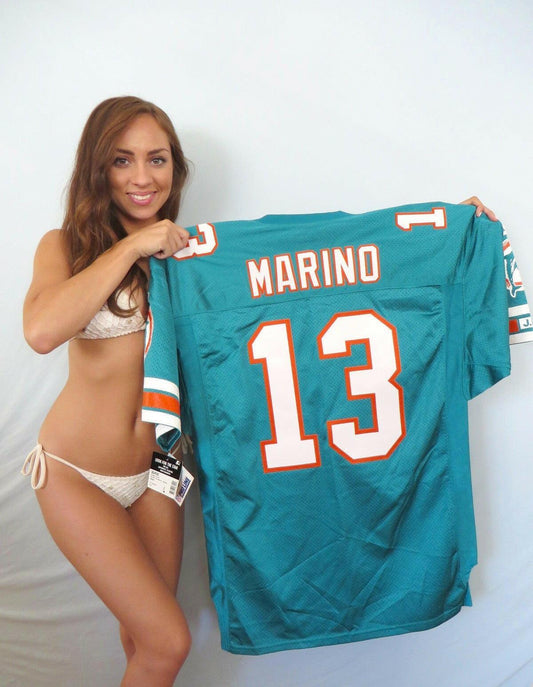 Dan Marino Miami Dolphins 1994 Starter Pro Line aqua double stitched jersey NEW - AutographsForSale.com