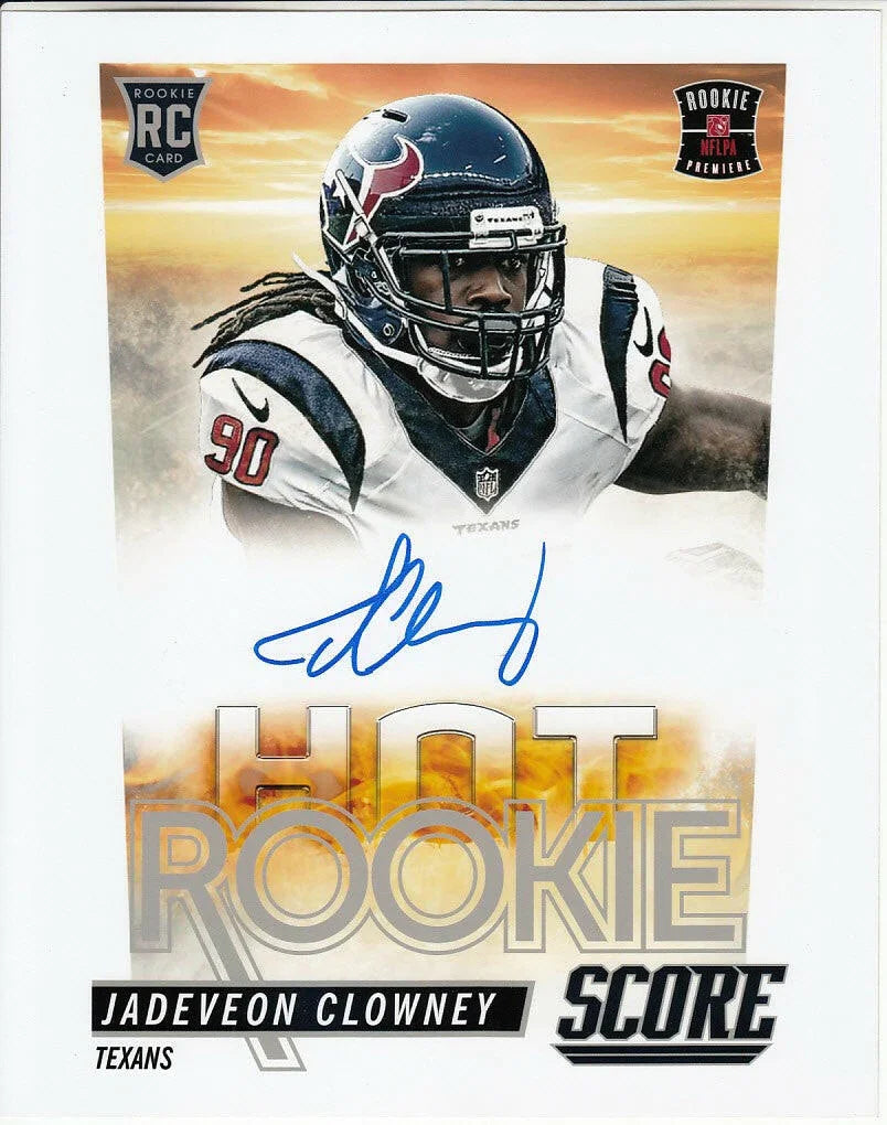 Jadeveon Clowney signed Houston Texans 2014 NFL Rookie Premiere Score RC 8x10 photo - AutographsForSale.com