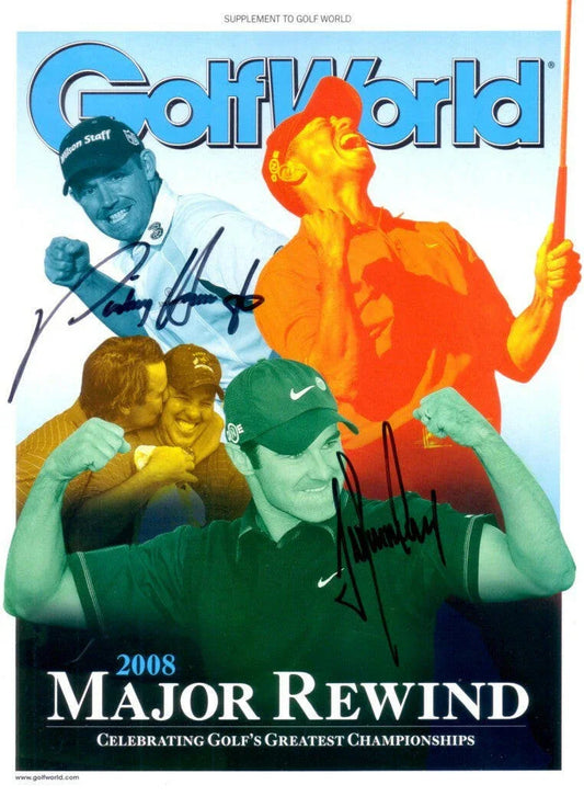 Padraig Harrington & Trevor Immelman signed 2008 Golf World issue - AutographsForSale.com
