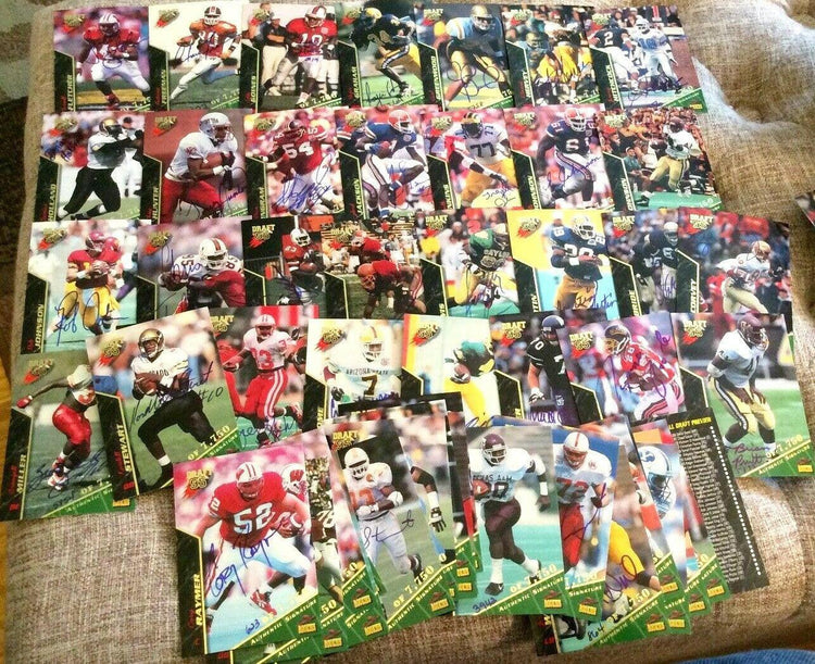 1995 Signature Rookies Draft certified signed 79 card set Derrick Brooks Terrell Davis Curtis Martin - AutographsForSale.com