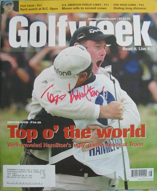 Todd Hamilton autographed 2004 British Open Golfweek issue - AutographsForSale.com