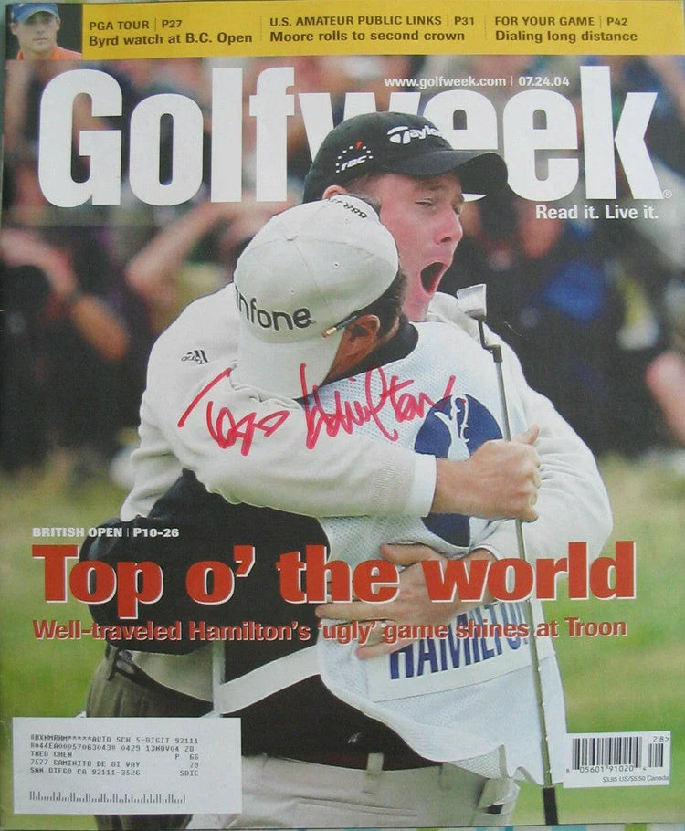 Todd Hamilton autographed 2004 British Open Golfweek issue - AutographsForSale.com