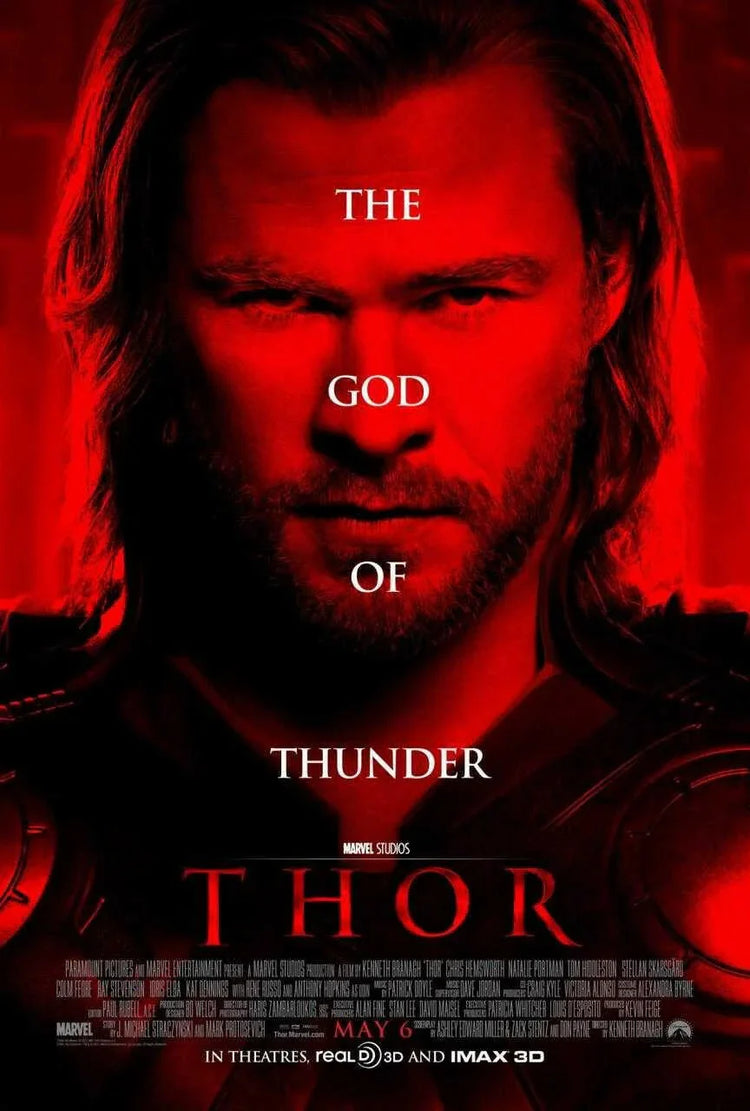 Thor God of Thunder 2011 mini 11x17 Marvel movie poster (Chris Hemsworth) - AutographsForSale.com