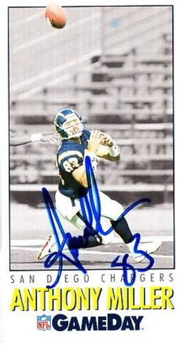 Anthony Miller signed SD Chargers 1992 NFL GameDay card - AutographsForSale.com
