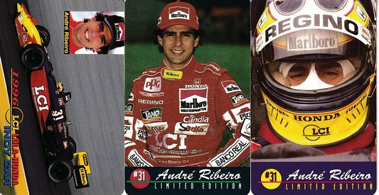 3 Andre Ribeiro 1996 CART Indy Car racing LCI phone cards - AutographsForSale.com