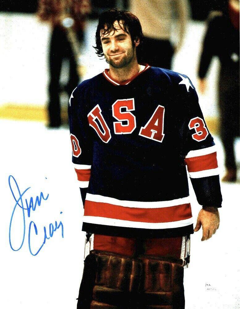 Jim Craig signed 1980 Miracle on Ice US hockey team 11x14 photo JSA - AutographsForSale.com