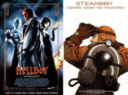 Hellboy & Steamboy Movie 2004 4x6 2 Sided promo card Ron Perlman - AutographsForSale.com