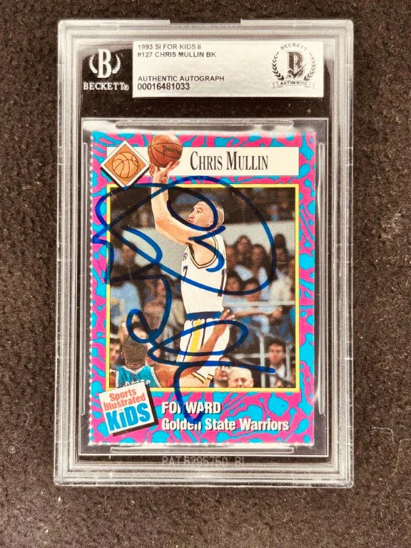 Chris Mullin signed Golden State Warriors 1993 SI for Kids card BAS - AutographsForSale.com