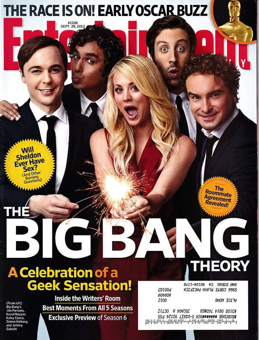Big Bang Theory Cast 2012 Entertainment Weekly magazine Issue Pristine - AutographsForSale.com