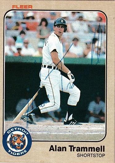Alan Trammell autographed Detroit Tigers 1983 Fleer card - AutographsForSale.com