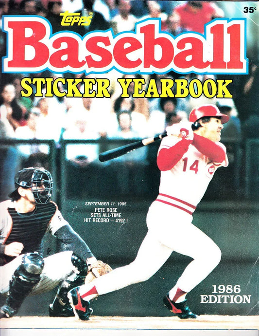 Pete Rose Cincinnati Reds 1986 Topps sticker album missing 7 - AutographsForSale.com